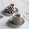 Juego de Taza y Plato de Cerámica Turca para Café