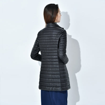 Abrigo Acolchado Mujer Otoño Invierno - Chaqueta Ligera Cuello Alto Ajustada Talla Grande - Image 18