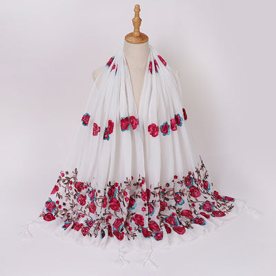 Chal de Viaje Elegante con Bordado Artesanal - Image 15