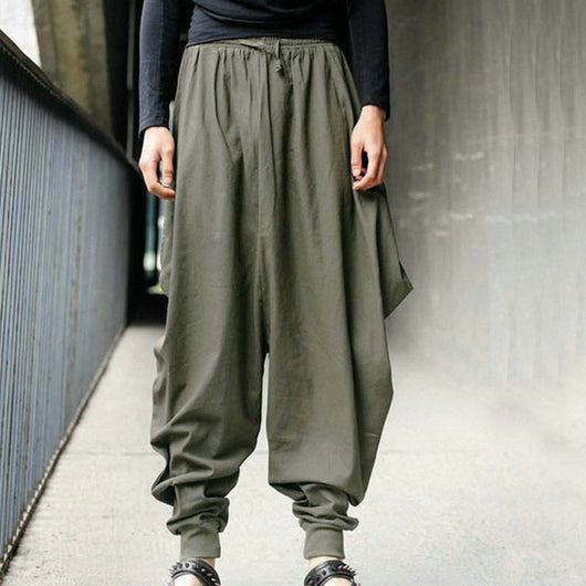 Pantalones Harem Vintage para Hombre - Comodidad y Estilo Retro - Image 12