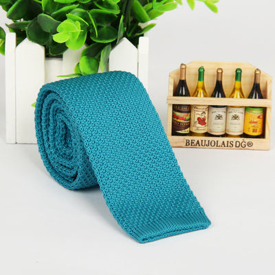 Corbata Tejida Unicolor para Hombre - Image 31