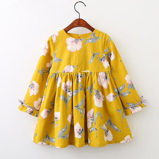 Vestido Infantil Estampado de Manga Larga - Image 16