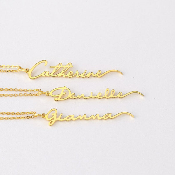 Collar Personalizado con Firma de Acero Inoxidable para Mujer