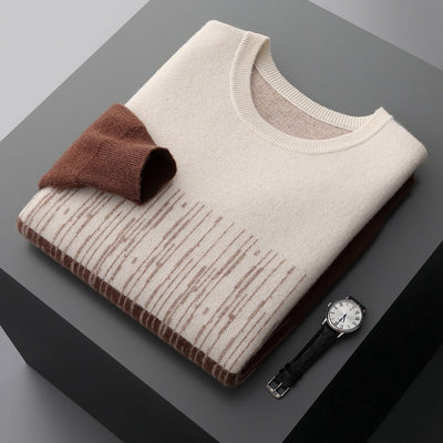 Suéter Casual Hombre Cuello Redondo Degradado Jacquard - Image 12