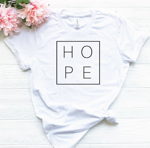 Playera Básica Hope de Algodón - Unisex, Cuello Redondo, Corte Relajado - Image 2
