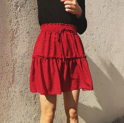 Falda Plisada con Estampado de Lunares - Image 7