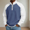 Polo Manga Larga Bloques de Color Talla Grande para Hombre