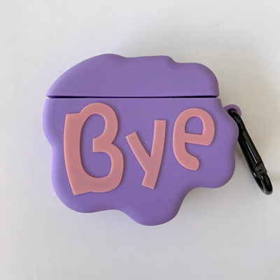 Funda AirPods 2 de Silicona Suave - Diseño 3D Cloud Letter HI BYE - Image 19