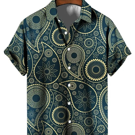 Playera Manga Corta Impresa en 3D para Hombre Verano - Image 2