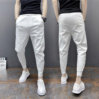Pantalones Harem Tobilleros Ajustados de Cintura Elástica - Image 2