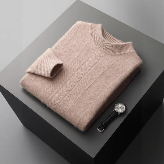 Suéter de Cachemira con Cuello Medio para Hombre - Image 3