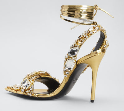 Zapatos de Tacón Alto Puntiagudo con Cristales para Eventos y Pasarela - Image 22