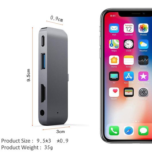 Hub USB-C Multifunción para iPad Pro con HDMI, Audio 3.5mm y Carga PD - Image 4