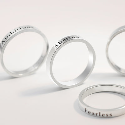 Anillo Monograma Personalizado para Parejas - Regalo Romántico Grabado - Image 9