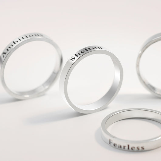 Anillo Monograma Personalizado para Parejas - Regalo Romántico Grabado - Image 9