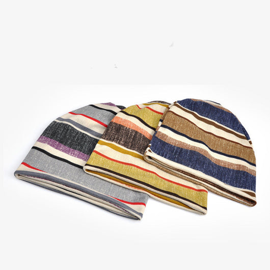 Gorro Tejido a Rayas Versátil para Hombre y Mujer - Image 10