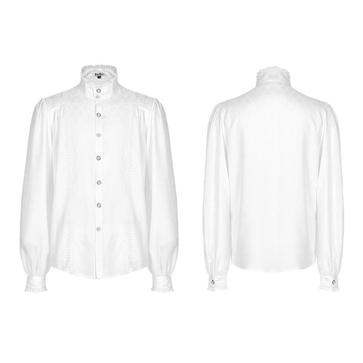 Camisa Clásica de Manga Larga con Cuello Mao para Hombre - Image 5