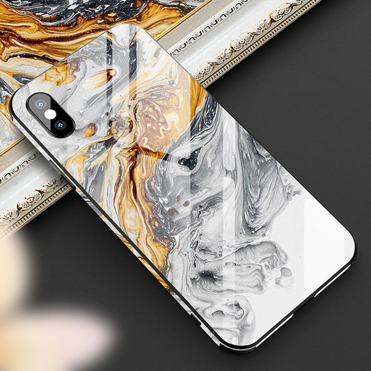 Cuadro de Vidrio Templado con Arte Abstracto y Caricaturas Pintadas