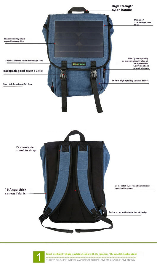 Mochila para Laptop Solar con Gran Capacidad Resistente para Aventuras - Image 8