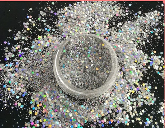 Polvo Brillante Mixto para Decoración de Uñas
