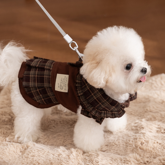 Vestido Suéter Cuadros para Mascotas - Falda Térmica Forrada en Fleece para Perros y Gatos - Image 33
