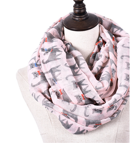 Pañuelo Cuadrado de Seda con Estampado de Gatos - Diseño Artístico Bali - Image 7