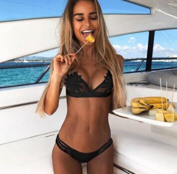 Bikini Traje de Baño de Punto en Color Sólido - Image 7