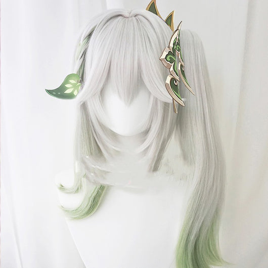 Peluca Cosplay Coleta Única con Degradado de Simulación de Cuero Cabelludo Grass God Nasida