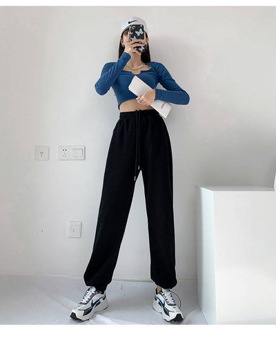 Pantalones Anchos de Cintura Alta Cómodos para Primavera y Otoño - Image 12