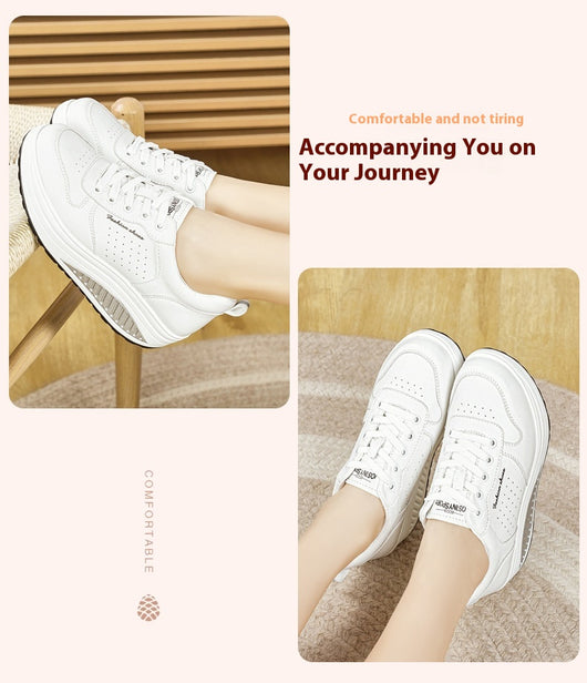 Tenis Deportivos Blancos para Mujer con Suela Gruesa - Image 9