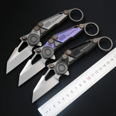 Cuchillo Plegable M390 Defensa Personal Exterior Filo Profesional - Image 8