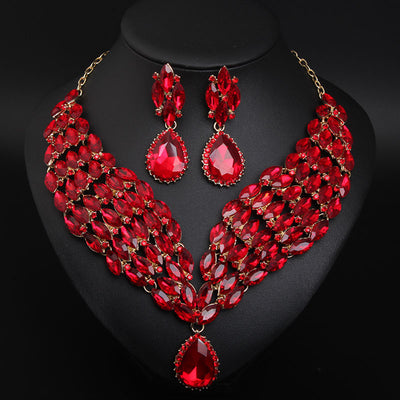 Juego de Collar y Aretes de Cristal Africano - Image 8