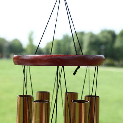 Carillón de Viento Decorativo de Madera Maciza con Tubos Metálicos - Image 15