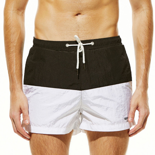 Pantalones Cortos de Playa Tipo Jogger - Diseño Color Blocking Verano - Image 2