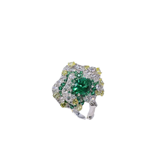 Anillo Esmeralda Degradado - Colección Jardín Secreto Diseño Avanzado - Image 5