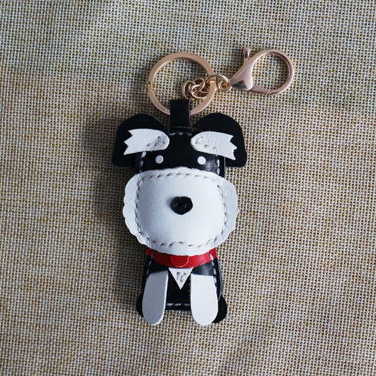 Llavero de Cuero Artesanal con Diseño de Perro Minimalista - Image 5
