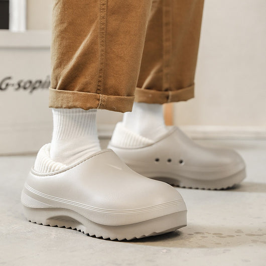 Pantuflas de Algodón para Hombre - Comodidad Invernal para Uso Exterior - Image 3