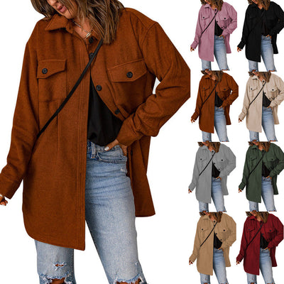 Chaqueta de Pana para Mujer - Elegancia Casual en Tono Sólido - Image 15