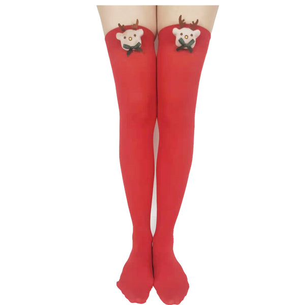 Calcetines Navideños a Rayas con Accesorios Adorables