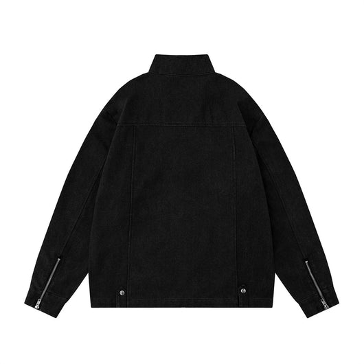 Chaqueta de Trabajo Hombre Cuello Alto Cremallera Suelta Primavera Otoño - Image 21