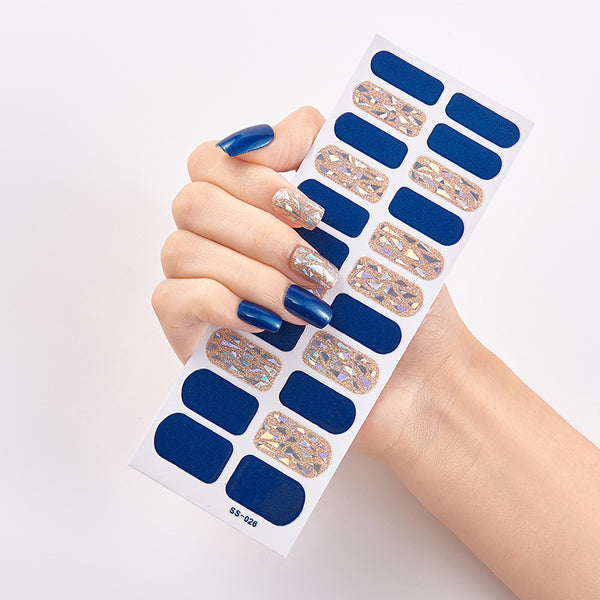 Stickers de Uñas Navideños Impermeables con Letras de Colores