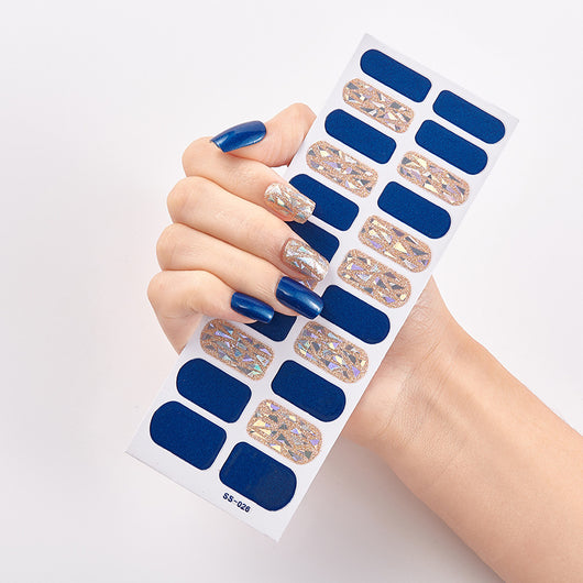Stickers de Uñas Navideños Impermeables con Letras de Colores