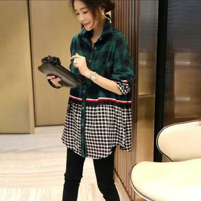 Camisa Cuadros Mujer Efecto Dos Piezas Estilo Western - Image 4