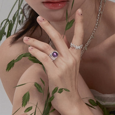 Anillo de Amatista Natural Elegante para Mujer - Image 15