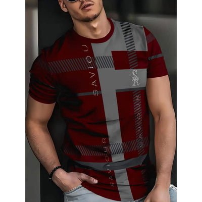 Camiseta Manga Corta Casual Ejecutiva con Impresión 3D Digital - Image 8