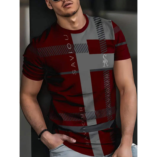 Camiseta Manga Corta Casual Ejecutiva con Impresión 3D Digital - Image 8