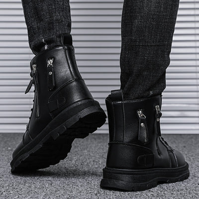 Botas de Cuero para Hombre - Estilo Casual Moderno - Image 2