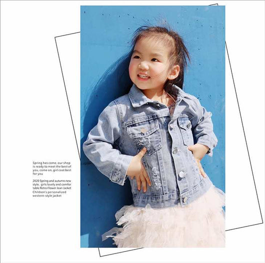 Chaqueta de Mezclilla para Niñas Estilo Clásico Primavera-Otoño - Image 16