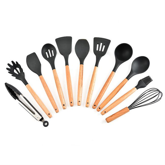 Juego de Utensilios de Cocina en Silicona - Espátula y Cuchara para Cocinar