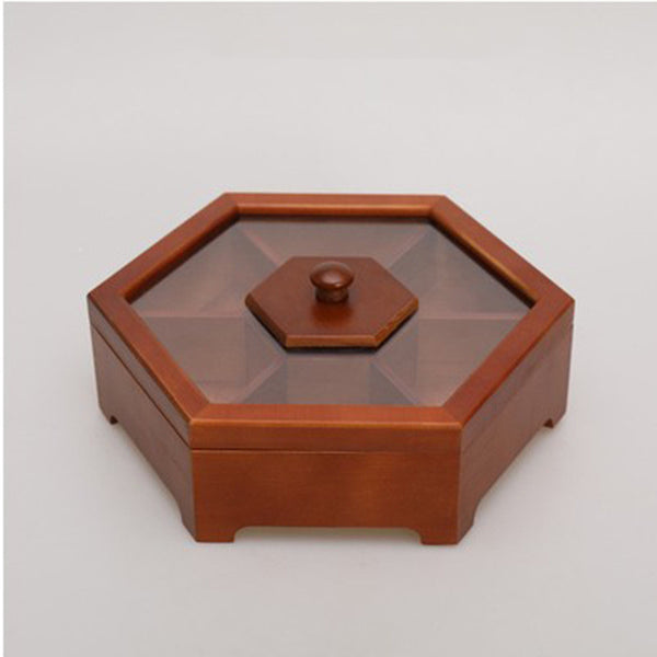Caja de Dulces Año Nuevo Chino Madera Maciza Estilo Oriental - Image 4